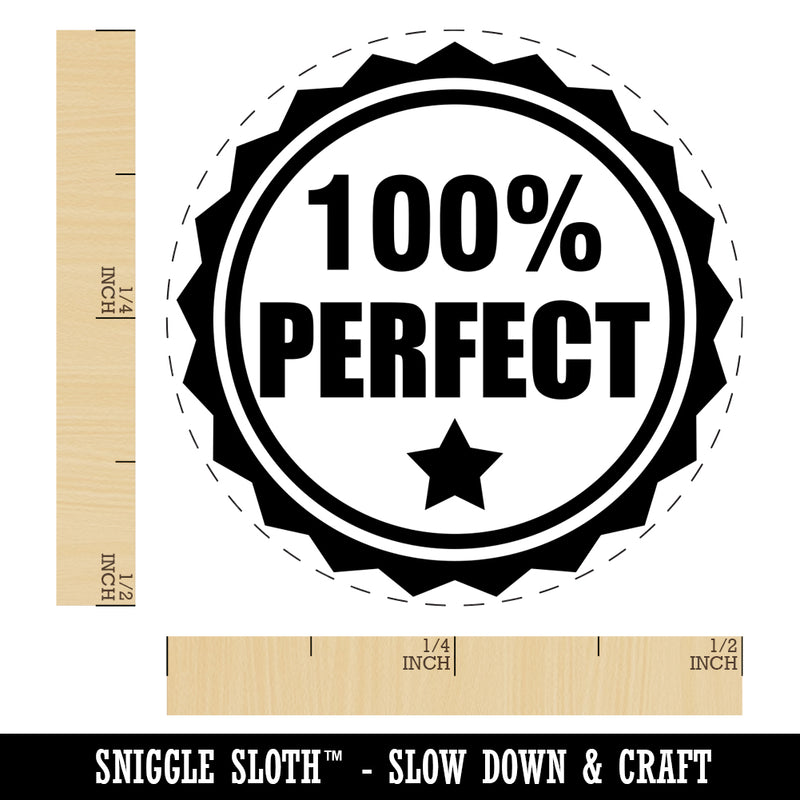 100 Percent Perfect Teacher Self-Inking Rubber Stamp for Stamping Crafting Planners