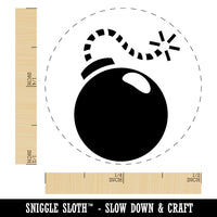 Cartoon Bomb with Fuse Self-Inking Rubber Stamp for Stamping Crafting Planners