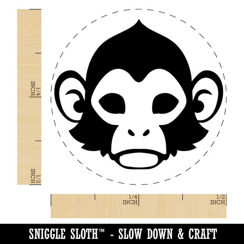 Capuchin Monkey Head Self-Inking Rubber Stamp for Stamping Crafting Planners