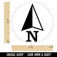 Compass Arrow Direction Due North Self-Inking Rubber Stamp for Stamping Crafting Planners