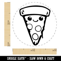 Cute Kawaii Pepperoni Pizza Self-Inking Rubber Stamp for Stamping Crafting Planners