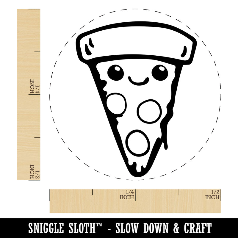 Cute Kawaii Pepperoni Pizza Self-Inking Rubber Stamp for Stamping Crafting Planners