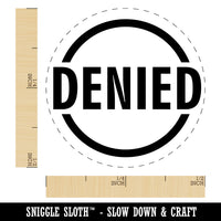 Denied Circle Self-Inking Rubber Stamp for Stamping Crafting Planners