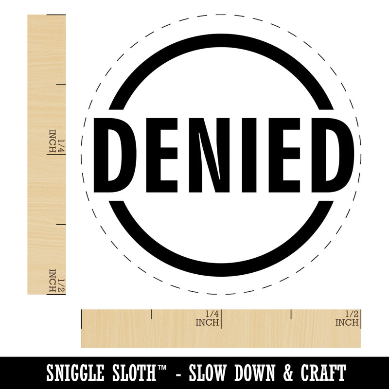 Denied Circle Self-Inking Rubber Stamp for Stamping Crafting Planners