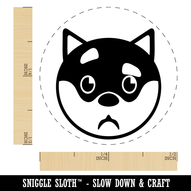 Husky Dog Face Curious Self-Inking Rubber Stamp for Stamping Crafting Planners