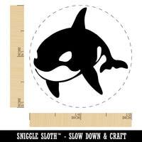 Orca Killer Whale Self-Inking Rubber Stamp for Stamping Crafting Planners