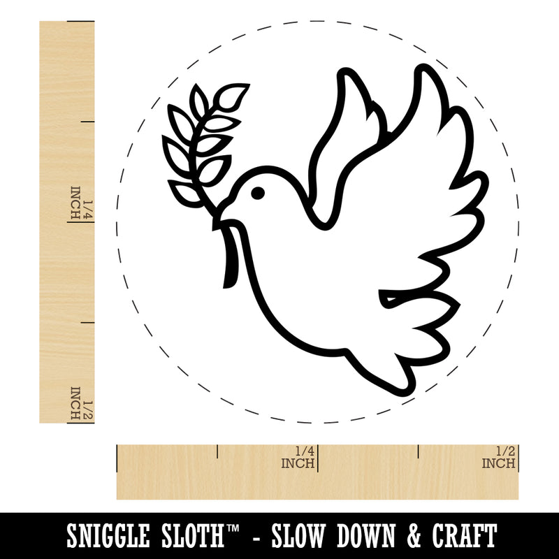 Peace Dove with Olive Branch Self-Inking Rubber Stamp for Stamping Crafting Planners