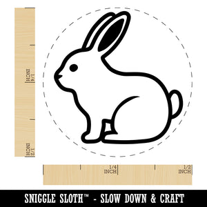 Resting Rabbit Bunny Easter Self-Inking Rubber Stamp for Stamping Crafting Planners