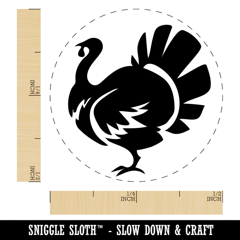 Turkey Silhouette Thanksgiving Self-Inking Rubber Stamp for Stamping Crafting Planners