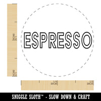 Espresso Coffee Fun Text Self-Inking Rubber Stamp for Stamping Crafting Planners