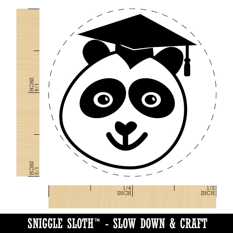 Graduation Panda Self-Inking Rubber Stamp for Stamping Crafting Planners