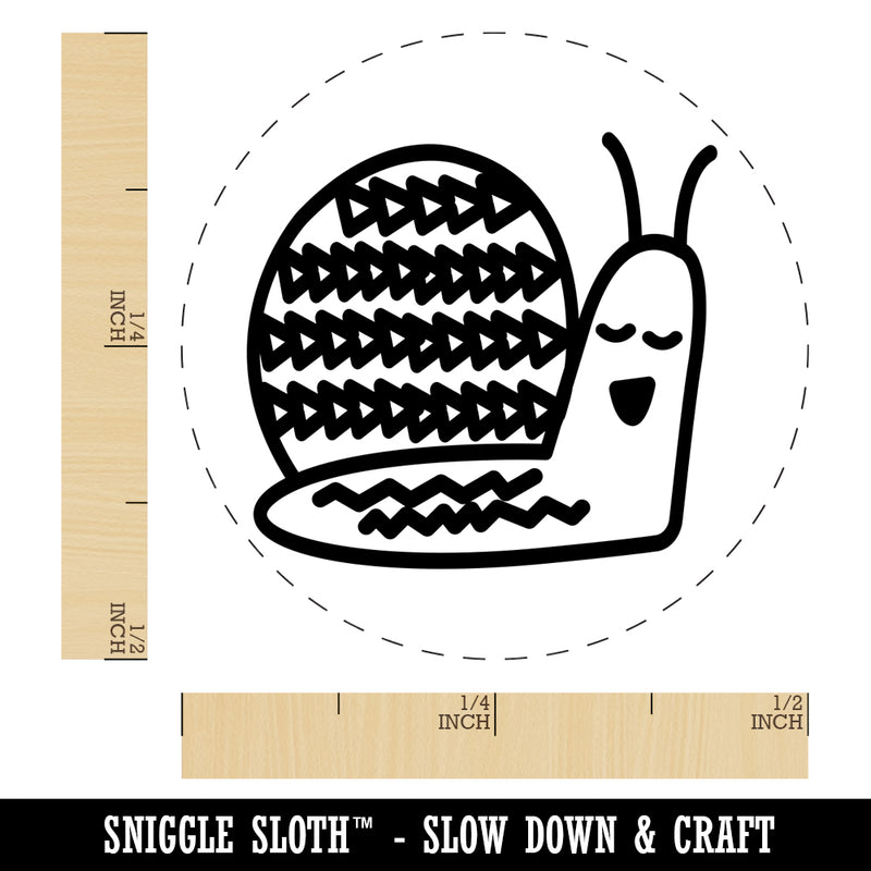 Sleepy Snail Self-Inking Rubber Stamp for Stamping Crafting Planners