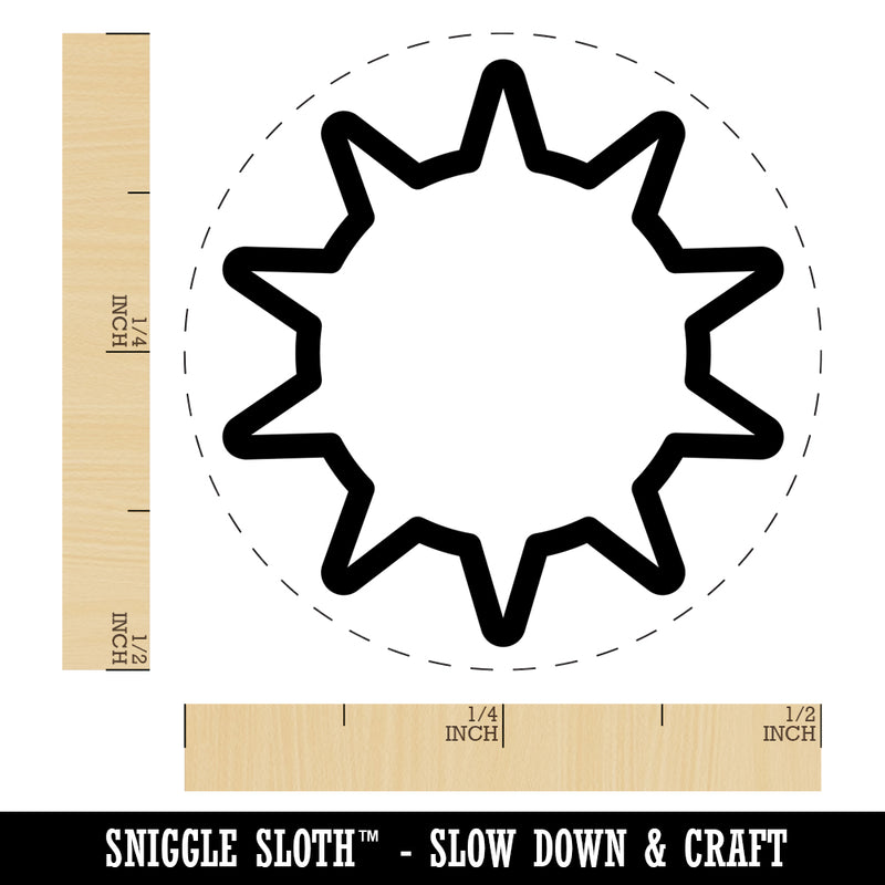 Sun Outline Self-Inking Rubber Stamp for Stamping Crafting Planners