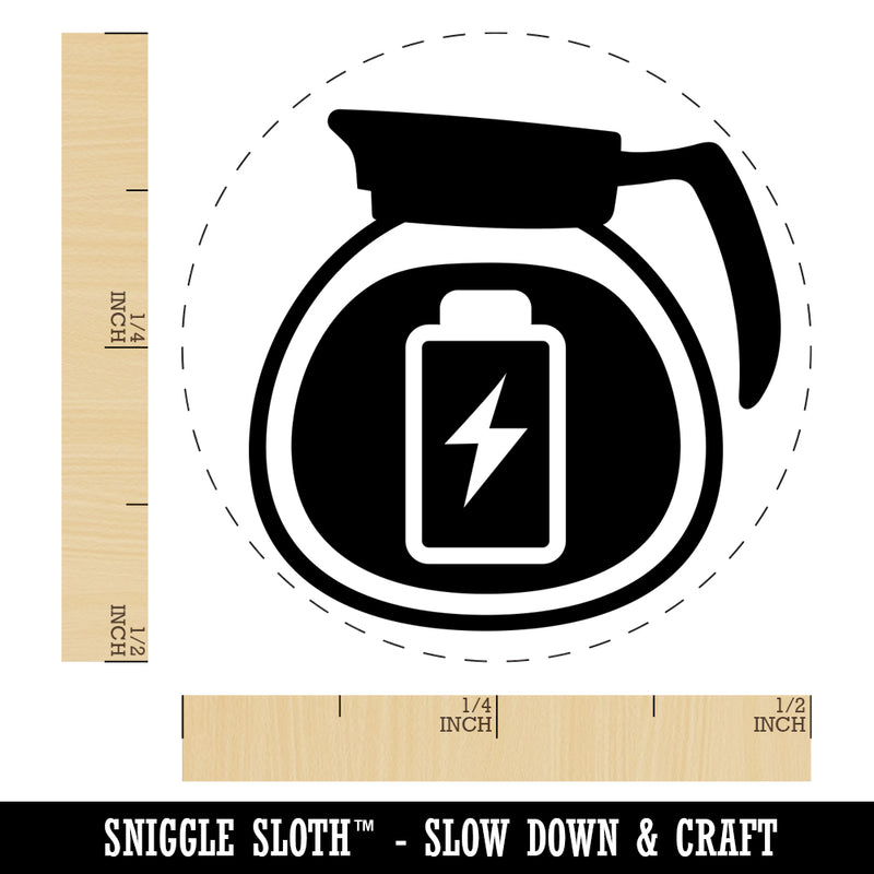 Charging Power Coffee Pot Self-Inking Rubber Stamp for Stamping Crafting Planners