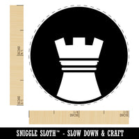 Chess Piece White Rook Self-Inking Rubber Stamp for Stamping Crafting Planners