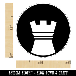 Chess Piece White Rook Self-Inking Rubber Stamp for Stamping Crafting Planners