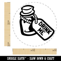 Drink Me Potion Bottle from Alice In Wonderland Self-Inking Rubber Stamp for Stamping Crafting Planners