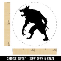 Ferocious Werewolf Monster Halloween Self-Inking Rubber Stamp for Stamping Crafting Planners