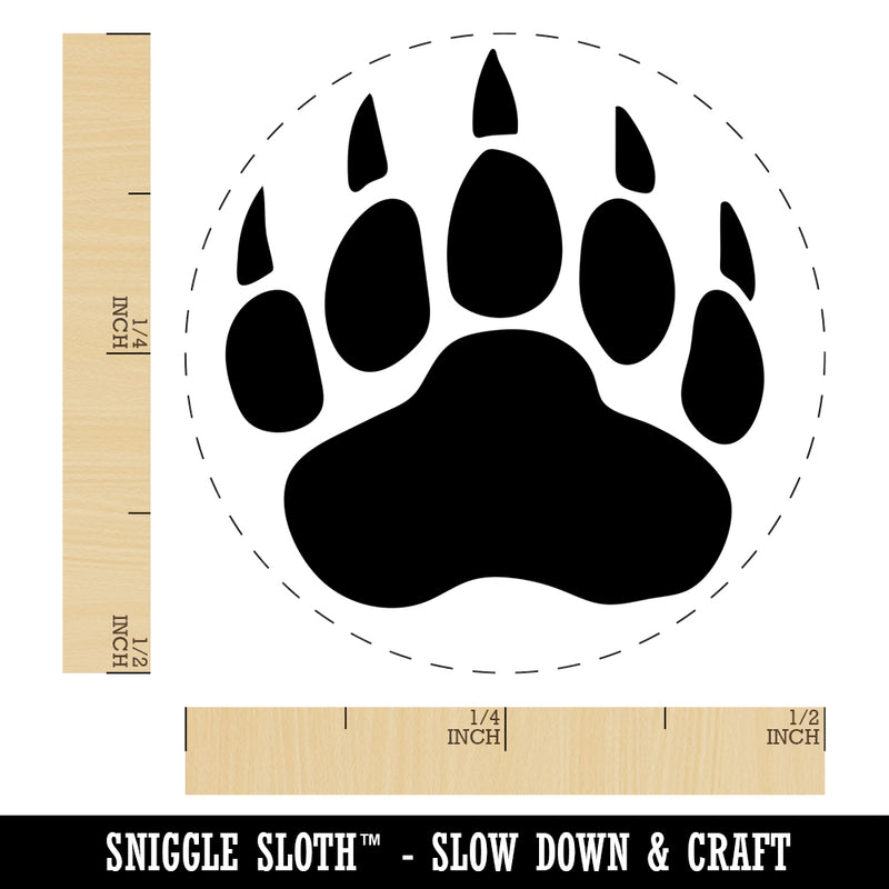 Grizzly Bear Claw Paw Self-Inking Rubber Stamp for Stamping Crafting Planners