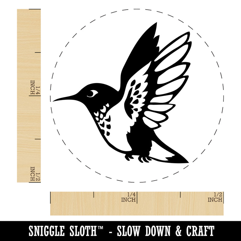 Hummingbird in Flight Self-Inking Rubber Stamp for Stamping Crafting Planners