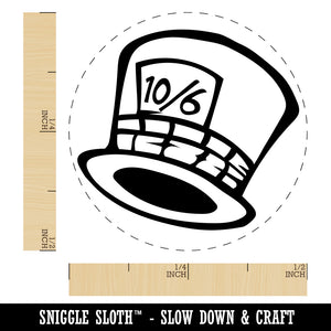 Mad Hatter Hat from Alice in Wonderland Self-Inking Rubber Stamp for Stamping Crafting Planners