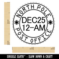 North Pole Christmas Postmark Santa Claus Mail Stamp Self-Inking Rubber Stamp for Stamping Crafting Planners