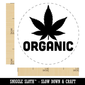 Organic Marijuana Leaf Pot Weed Hemp Self-Inking Rubber Stamp for Stamping Crafting Planners