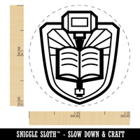 Paladin War Hammer and Libram Tome Self-Inking Rubber Stamp for Stamping Crafting Planners