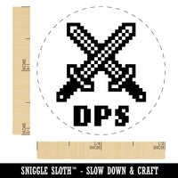 Pixel RPG DPS Swords Gaming Self-Inking Rubber Stamp for Stamping Crafting Planners