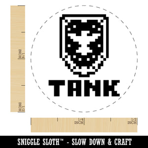 Pixel RPG Tank Warrior Shield Self-Inking Rubber Stamp for Stamping Crafting Planners