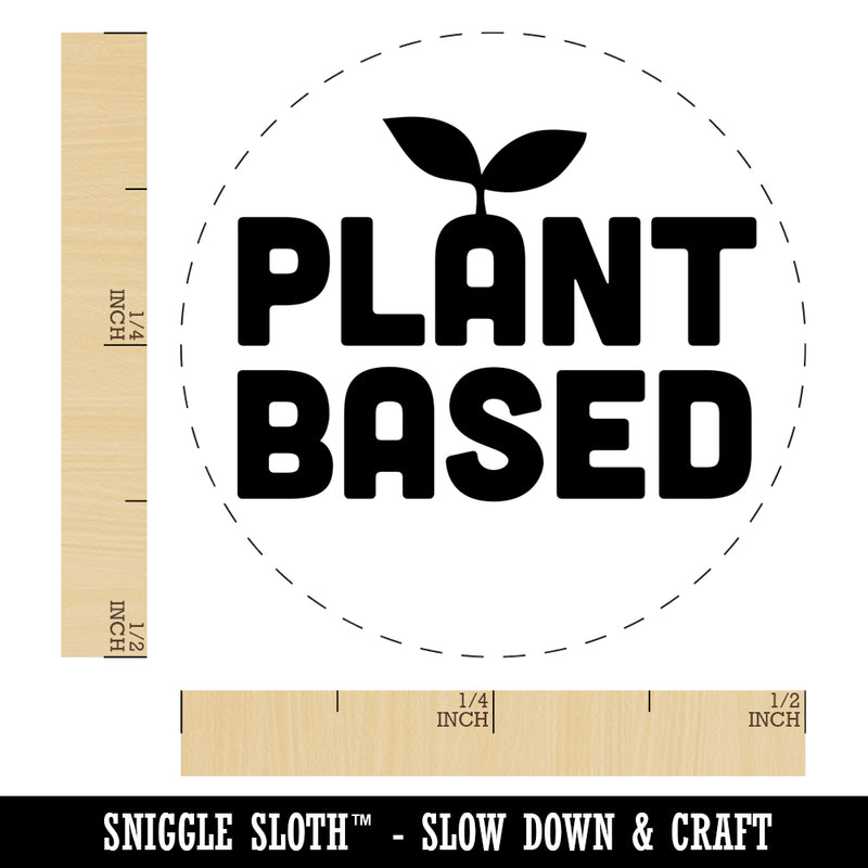 Plant Based Vegan Vegetarian Self-Inking Rubber Stamp for Stamping Crafting Planners