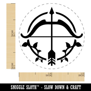 Ranger Hunter Bow with Vines Gaming Self-Inking Rubber Stamp for Stamping Crafting Planners