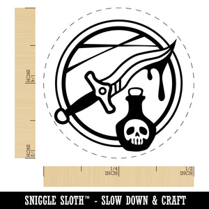 Rogue Poisoned Dagger Self-Inking Rubber Stamp for Stamping Crafting Planners