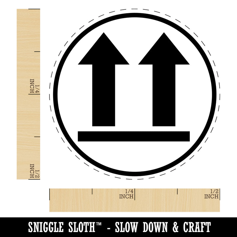 This Side Up Symbol Icon Self-Inking Rubber Stamp for Stamping Crafting Planners