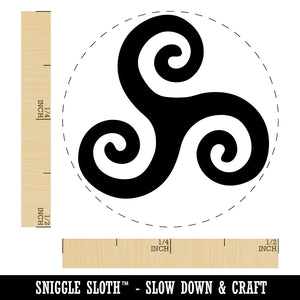 Triskele Triskelion Triple Spiral Celtic Symbol Self-Inking Rubber Stamp for Stamping Crafting Planners