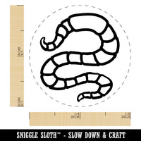 Wiggling Worm Earthworm Self-Inking Rubber Stamp for Stamping Crafting Planners