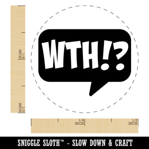 WTH What the Heck Comic Callout Bubble Self-Inking Rubber Stamp for Stamping Crafting Planners