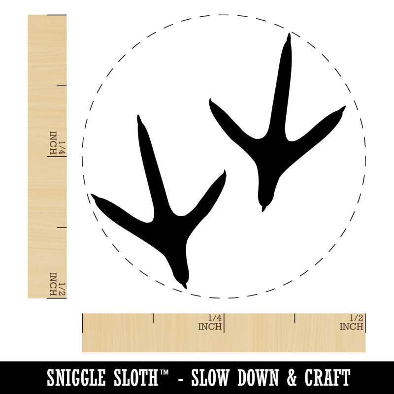 Chicken Footprints Tracks Self-Inking Rubber Stamp Ink Stamper for Stamping Crafting Planners