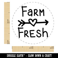 Farm Fresh Arrow Heart Self-Inking Rubber Stamp Ink Stamper for Stamping Crafting Planners