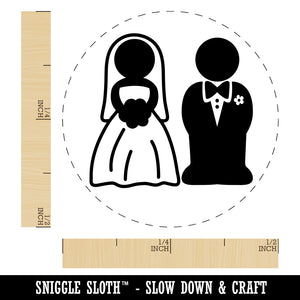 Bride and Groom Wedding Self-Inking Rubber Stamp for Stamping Crafting Planners