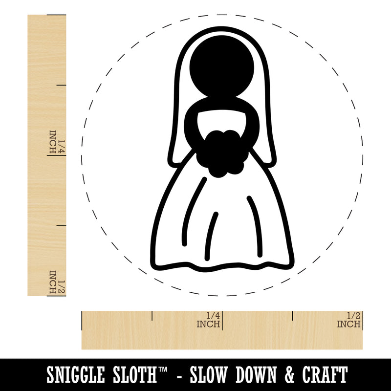 Bride Symbol Wedding Self-Inking Rubber Stamp for Stamping Crafting Planners