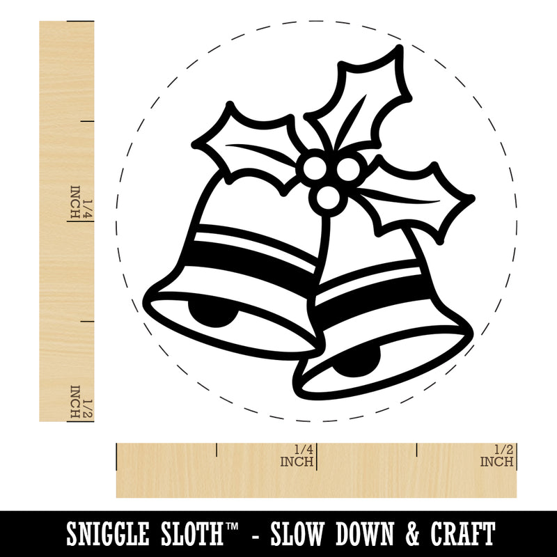 Christmas Bells Self-Inking Rubber Stamp for Stamping Crafting Planners