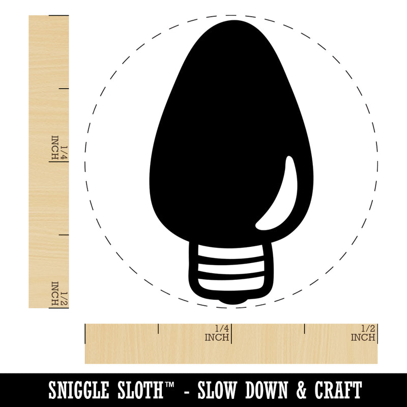 Christmas Light Bulb Self-Inking Rubber Stamp for Stamping Crafting Planners