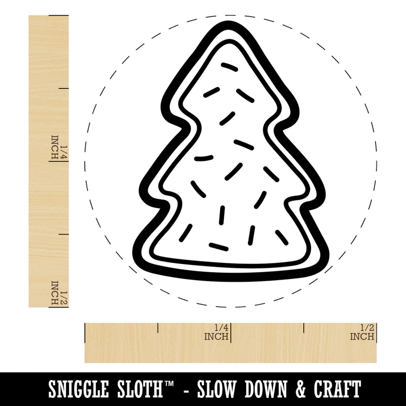 Christmas Tree Sprinkle Cookie Self-Inking Rubber Stamp for Stamping Crafting Planners