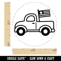 Cute Truck with Flag Self-Inking Rubber Stamp for Stamping Crafting Planners