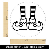 Elf Feet Christmas Self-Inking Rubber Stamp for Stamping Crafting Planners