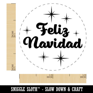 Feliz Navidad Merry Christmas Starburst Self-Inking Rubber Stamp for Stamping Crafting Planners