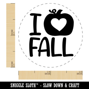 I Heart Love Pumpkin Fall Self-Inking Rubber Stamp for Stamping Crafting Planners