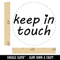 Keep in Touch with Heart Self-Inking Rubber Stamp for Stamping Crafting Planners