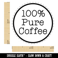100% Pure Coffee Label Self-Inking Rubber Stamp for Stamping Crafting Planners